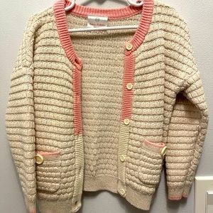 Cream and Pink girls Hanna andersson dress